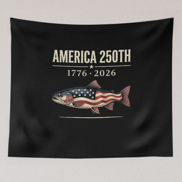 Item preview, America 250th 1776 2026 American Flag Fish Patriot Fishing Anniversary designed and sold by SofenArt.