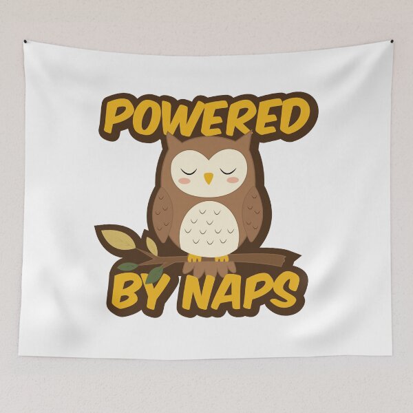 Item preview, Sleepy Owl – Powered by Naps designed and sold by DesignbyAnnaM.