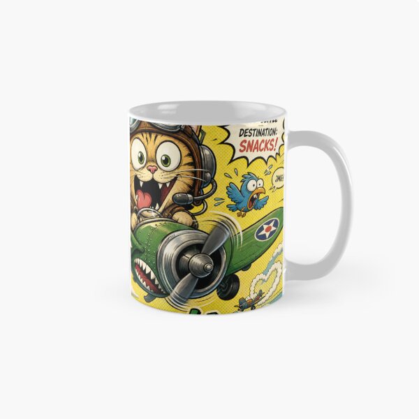 Item preview, Funny Aviator Cat Mug designed and sold by HomeyDay.
