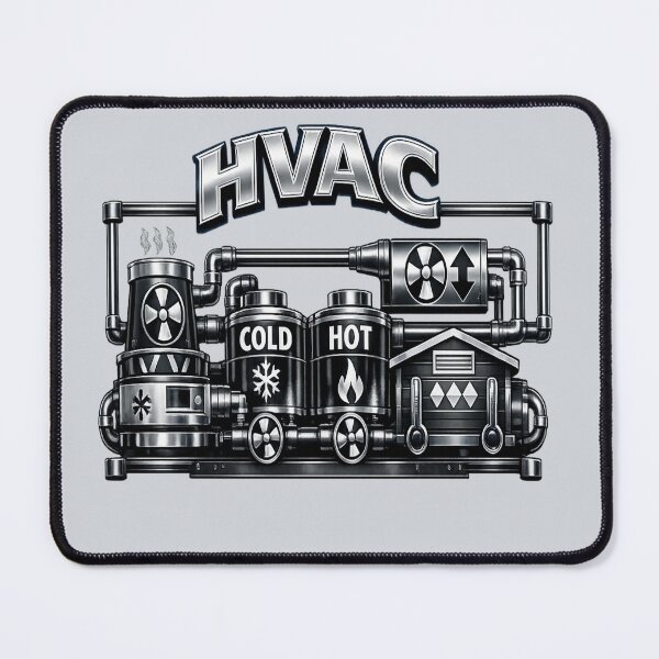 Item preview, HVAC Technician Blueprint Design - Heating & Cooling System Diagram - HVAC Tech Gift designed and sold by FrozenHeat97.