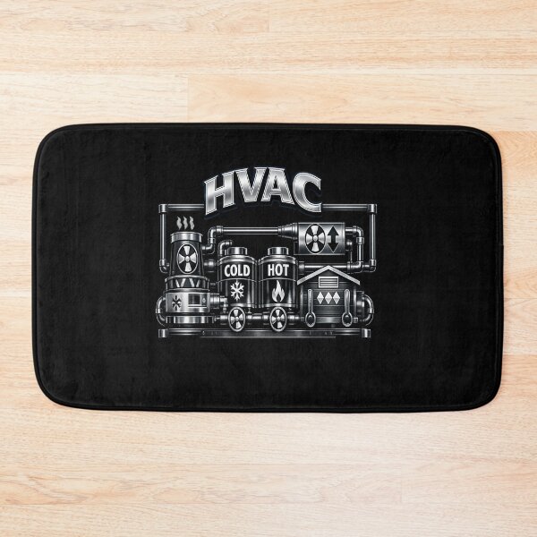 Item preview, HVAC Technician Blueprint Design - Heating & Cooling System Diagram - HVAC Tech Gift designed and sold by FrozenHeat97.