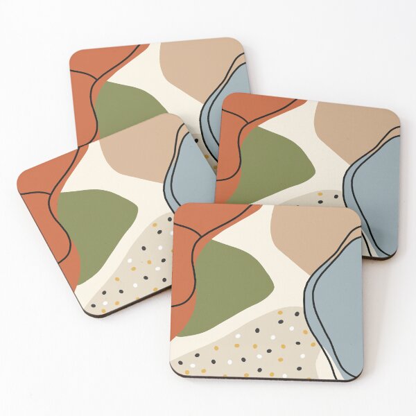 Item preview, Organic Abstract Shapes and Terrazzo Pebbles Art designed and sold by AliAltinelArt.