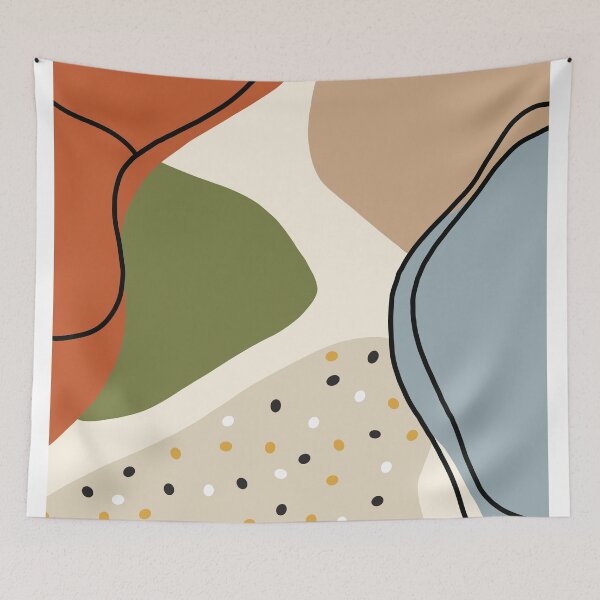 Item preview, Organic Abstract Shapes and Terrazzo Pebbles Art designed and sold by AliAltinelArt.