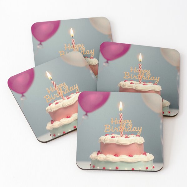 Item preview, Pink Frosted Happy Birthday Cake Card designed and sold by IntelliMindDesigns.