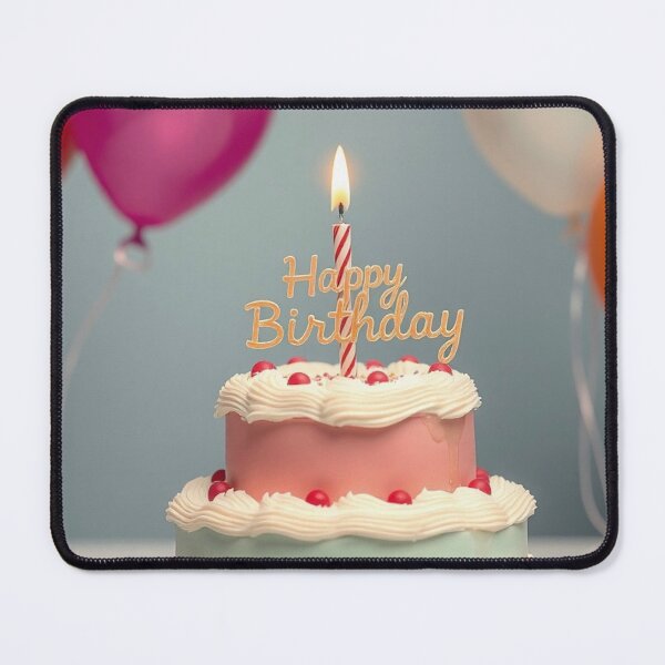 Item preview, Pink Frosted Happy Birthday Cake Card designed and sold by IntelliMindDesigns.