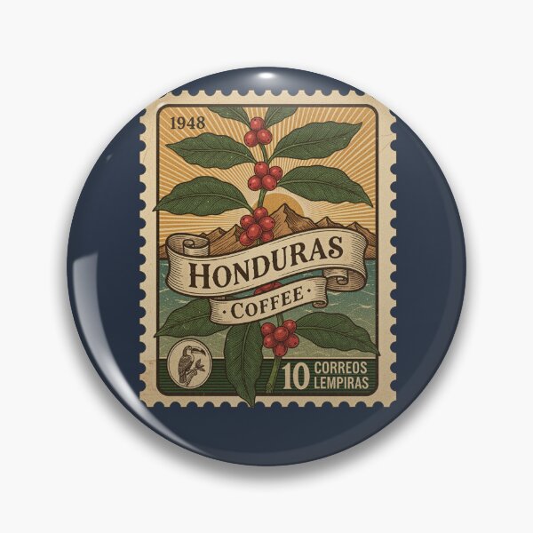 Item preview, Honduras Coffee Vintage Stamp Art designed and sold by d247.