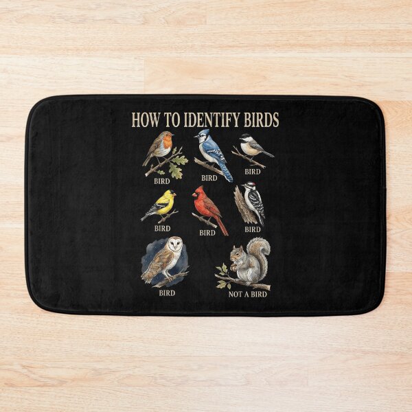 Item preview, How To Identify Birds Funny Squirrel Educational Chart Ornithology Wildlife Nature Design designed and sold by KenveLaova.
