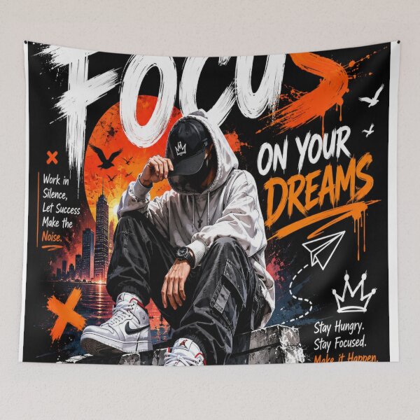 Item preview, Focus on dreams streetwear urban art design designed and sold by urbanshop7.