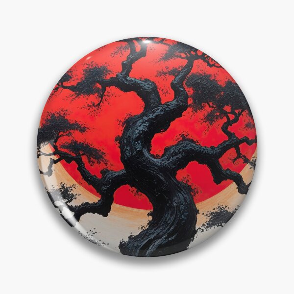 Item preview, Ancient tree with red sun, Japanese wall art, Japanese decoration designed and sold by paulrommer.
