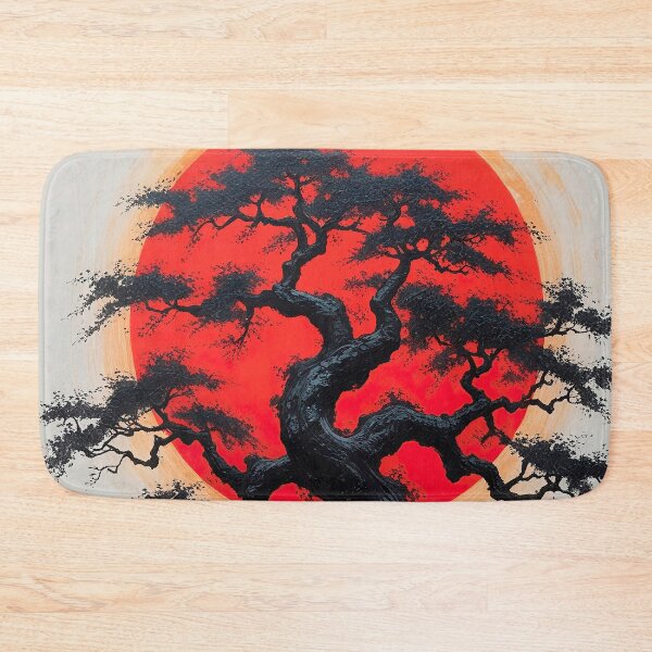 Item preview, Ancient tree with red sun, Japanese wall art, Japanese decoration designed and sold by paulrommer.