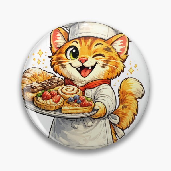Item preview, Cute Cat Chef Baker Pastry Kitchen Sticker designed and sold by ZYNORAworld.