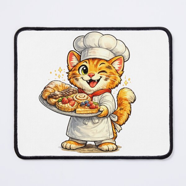 Item preview, Cute Cat Chef Baker Pastry Kitchen Sticker designed and sold by ZYNORAworld.