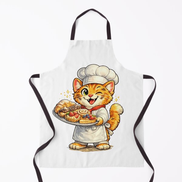 Item preview, Cute Cat Chef Baker Pastry Kitchen Sticker designed and sold by ZYNORAworld.