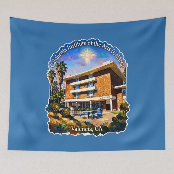 Item preview, CalArts Chouinard Hall Impressionist Oil Painting designed and sold by EvergreenPark - Tee Studio.