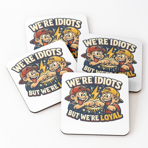 Item preview, We're Idiots But We're Loyal Bro Fist Bump Shirt designed and sold by BrosForEver.