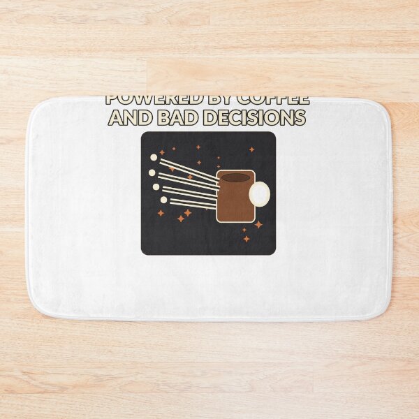 Item preview, Powered by Coffee and Bad Decisions – Funny Coffee Lover Design designed and sold by Cozy Oddities Studio.