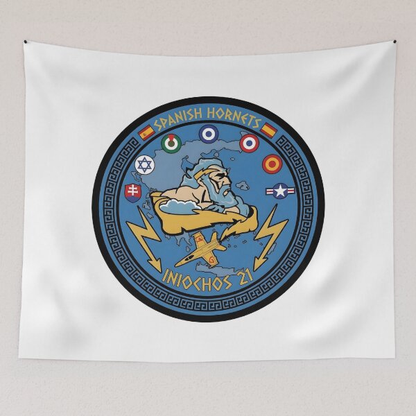 Item preview, Spanish Air Force Hornets Iniochos 2021 Exercise Commemorative Patch designed and sold by CharlieDesings.