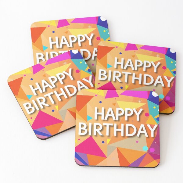Item preview,  Bright Geometric Happy Birthday Card   designed and sold by IntelliMindDesigns.
