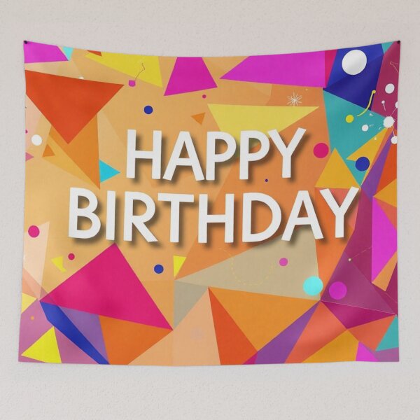 Item preview,  Bright Geometric Happy Birthday Card   designed and sold by IntelliMindDesigns.