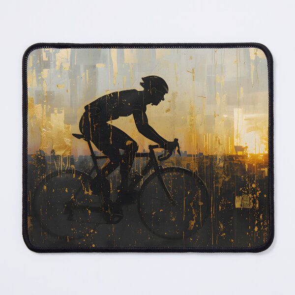 Item preview, Golden Hour Cyclist Abstract Art designed and sold by Paulocdias.