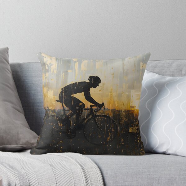 Item preview, Golden Hour Cyclist Abstract Art designed and sold by Paulocdias.