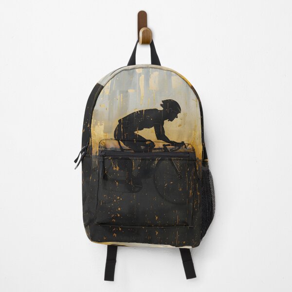 Item preview, Golden Hour Cyclist Abstract Art designed and sold by Paulocdias.