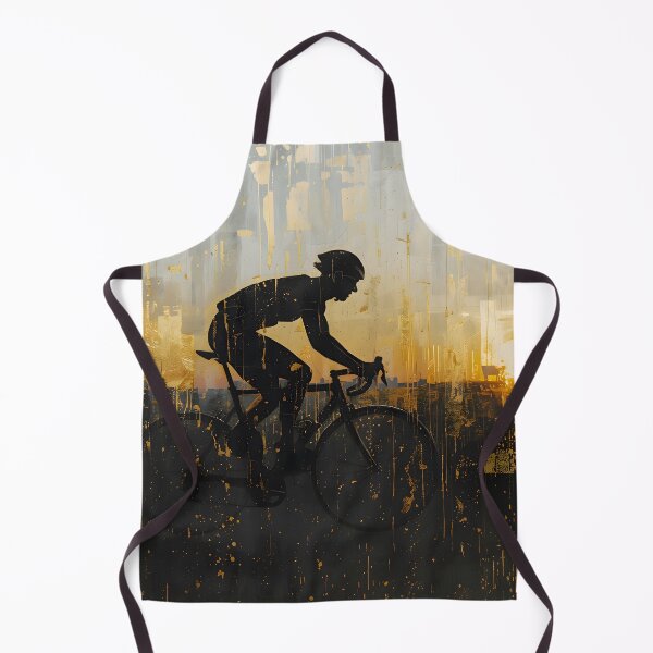 Item preview, Golden Hour Cyclist Abstract Art designed and sold by Paulocdias.