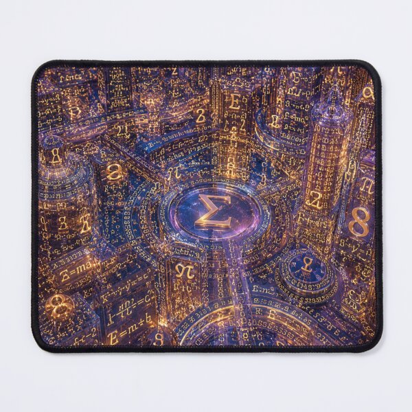 Item preview, Math Town | Overhead City Built From Glowing Math Symbols | STEM Art Print designed and sold by YourForKor.