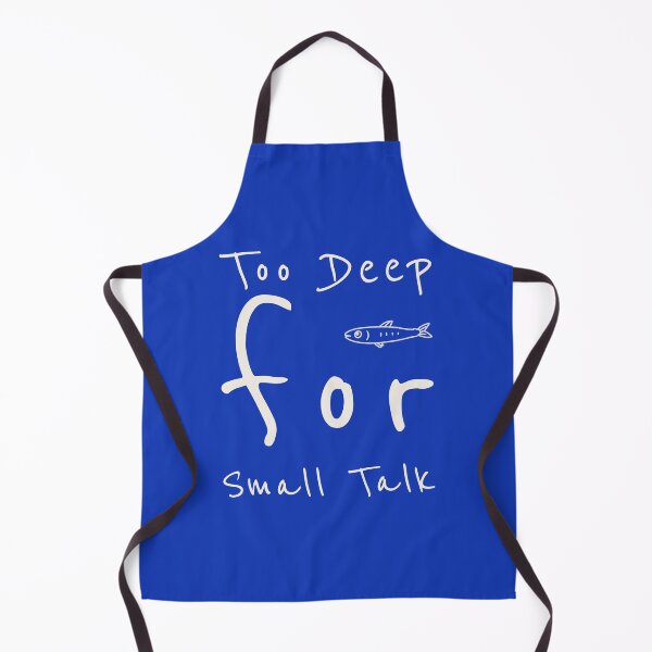 Item preview, Too Deep for Small Talk | Ocean Mood Minimal Typography designed and sold by Lumi-Bloom.