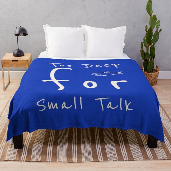 Item preview, Too Deep for Small Talk | Ocean Mood Minimal Typography designed and sold by Lumi-Bloom.