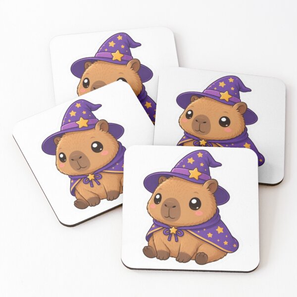 Item preview, Cute Kawaii Capybara Wizard Sticker - Adorable Magic Witch Capybara Art designed and sold by Saeed  Ahmad.