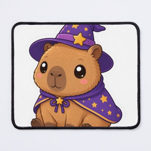 Item preview, Cute Kawaii Capybara Wizard Sticker - Adorable Magic Witch Capybara Art designed and sold by Saeed  Ahmad.