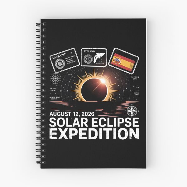 Item preview, Total Eclipse 2026 Spain Iceland Solar Event Collector Design designed and sold by Redgiant87x.