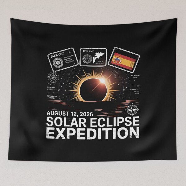 Item preview, Total Eclipse 2026 Spain Iceland Solar Event Collector Design designed and sold by Redgiant87x.