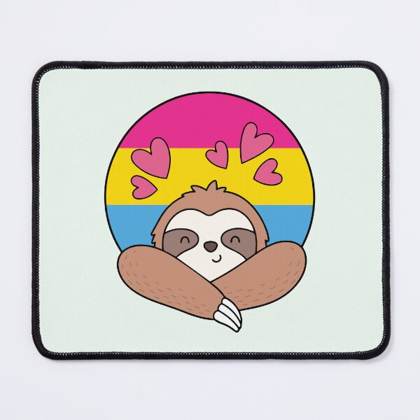 Item preview, LGBTQ Sloth - Kawaii Pansexual Sloth With Hearts designed and sold by Cannaxes Studio.