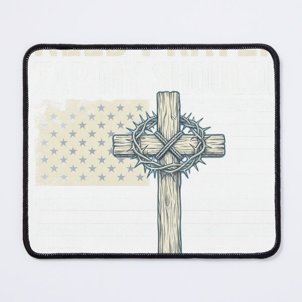 Item preview, Need Prayer Tap My Shoulder Christian Flag Cross designed and sold by JMDesignHub.