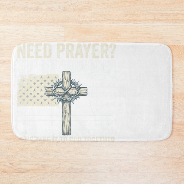 Item preview, Need Prayer Tap My Shoulder Christian Flag Cross designed and sold by JMDesignHub.