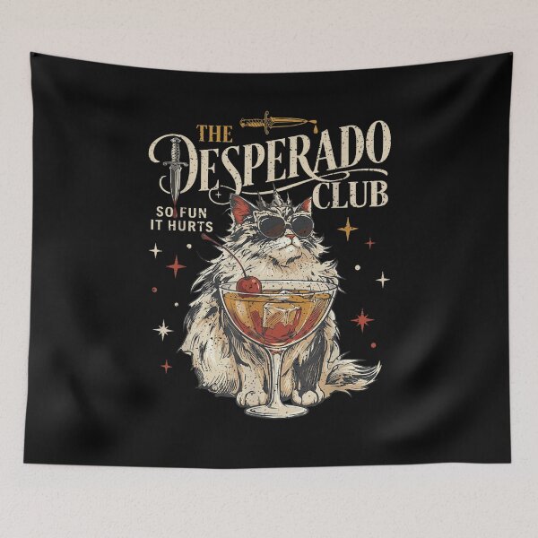 Item preview, The Desperado Club Vintage Cat Drinking Cocktail So Fun It Hurts designed and sold by EvandSolis.