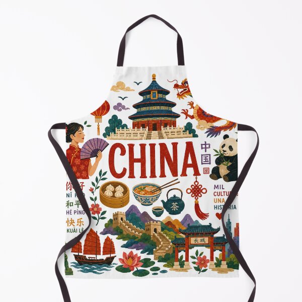 Item preview, China Travel Collage Illustration | Wander Postcards Collection designed and sold by Islabonita..