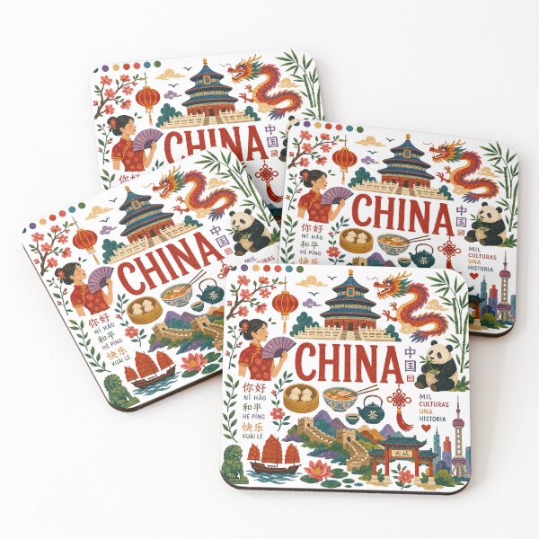 Item preview, China Travel Collage Illustration | Wander Postcards Collection designed and sold by Islabonita..
