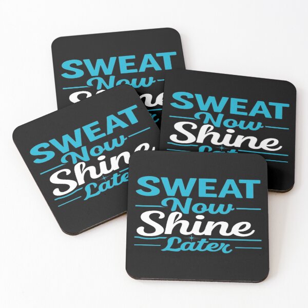 Item preview, Sweat Now Shine Later Motivational Fitness Quote designed and sold by MAJCO-ART.