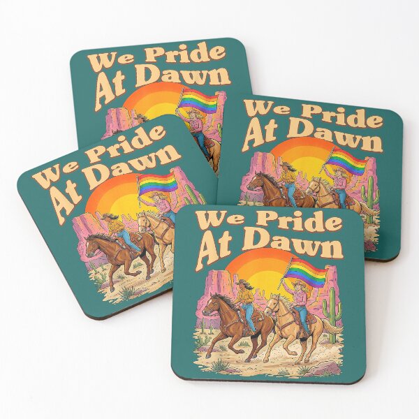 Item preview, We Pride At Dawn Vintage Lesbian Pride Western LGBTQ Cowgirl designed and sold by BoldandTako.