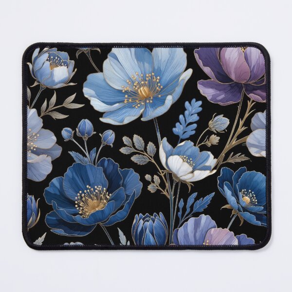 Item preview, Sapphire Blossom Pattern | Elegant Blue Floral Design | Luxury Botanical Artwork designed and sold by GalleryPeak.