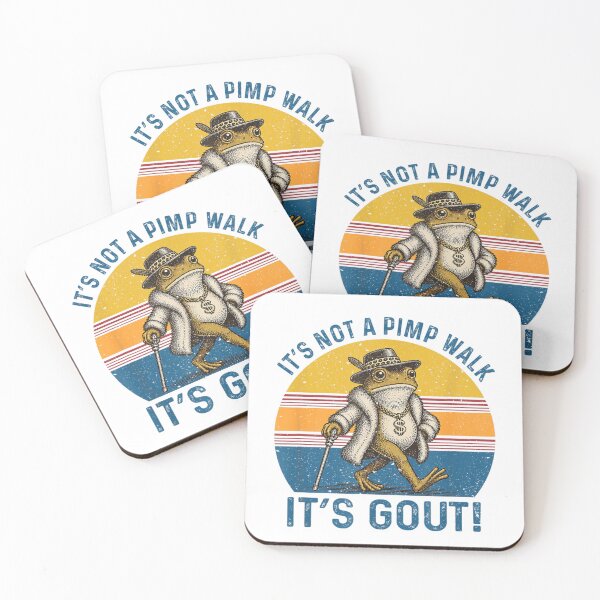 Item preview, Funny Frog Its Not A Pimp Walk Its Gout Retro Sunset designed and sold by EvandSolis.