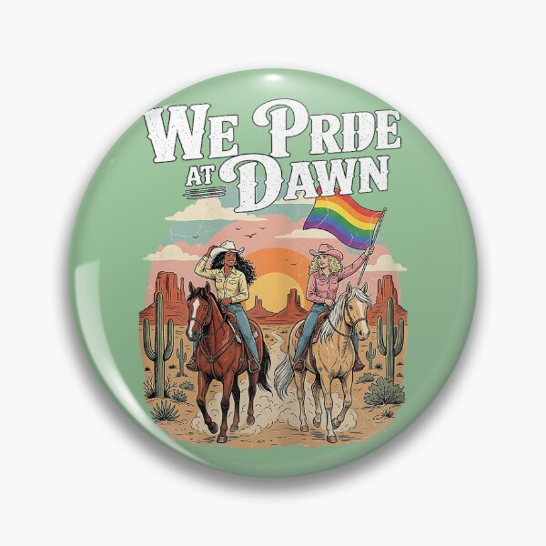 Artikelvorschau, We Pride At Dawn Vintage Lesbian Pride Western LGBTQ Cowgirl entworfen und verkauft von Menlbear.