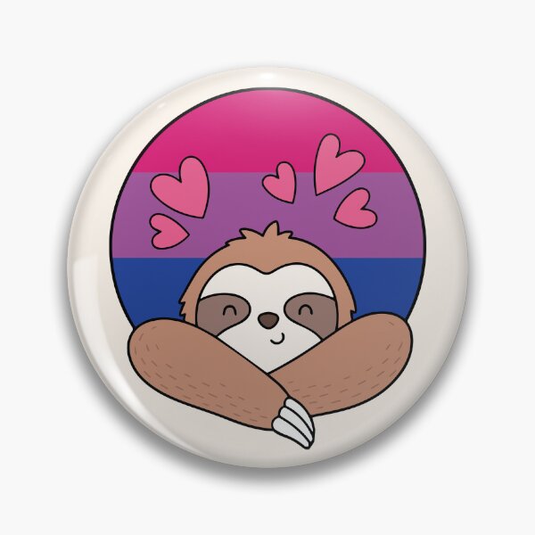 Item preview, LGBTQ Sloth - Kawaii Bisexual Sloth With Hearts designed and sold by Cannaxes Studio.