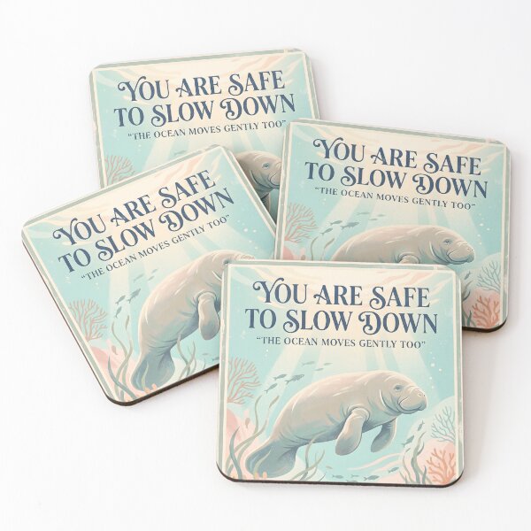 Item preview, You Are Safe to Slow Down – Ocean Therapy Poster Design designed and sold by Sea Gem.
