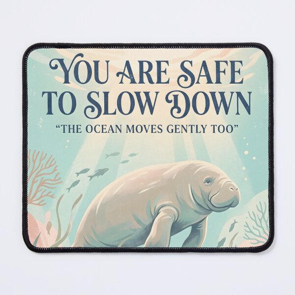 Item preview, You Are Safe to Slow Down – Ocean Therapy Poster Design designed and sold by Sea Gem.