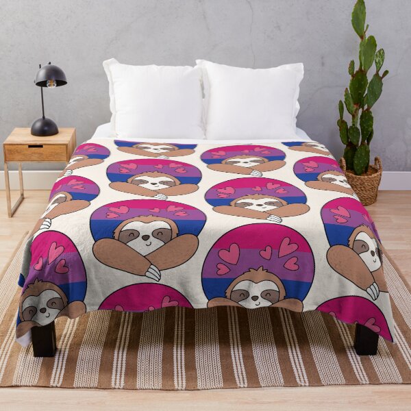 Item preview, LGBTQ Sloth - Kawaii Bisexual Sloth With Hearts designed and sold by Cannaxes Studio.