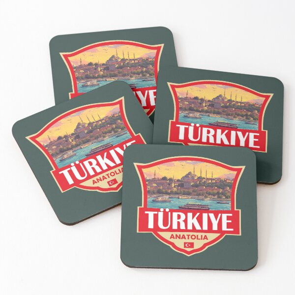 Item preview, Turkey Turkiye Illustration Retro Badge designed and sold by KrisSidDesigns.